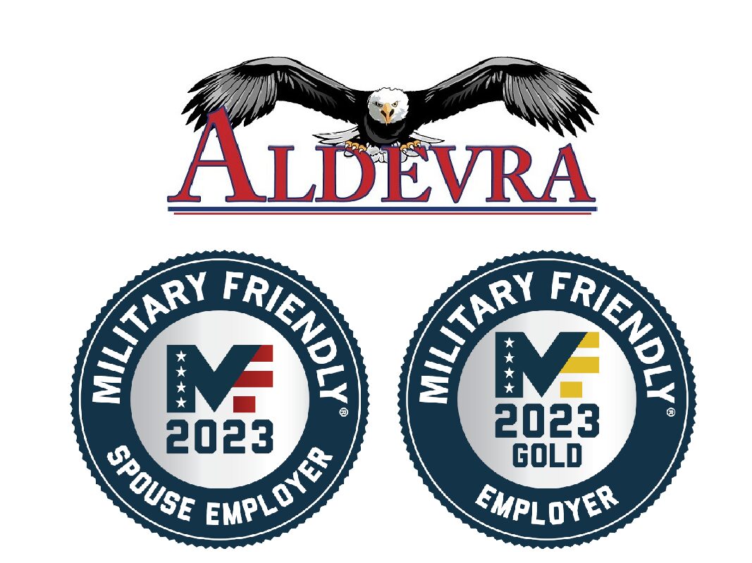 Aldevra LLC Earns 2023 GOLD Military Friendly ® Employer Designation